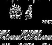 une photo d'Ã©cran de Adventure Island 2 - Aliens in Paradise sur Nintendo Game Boy